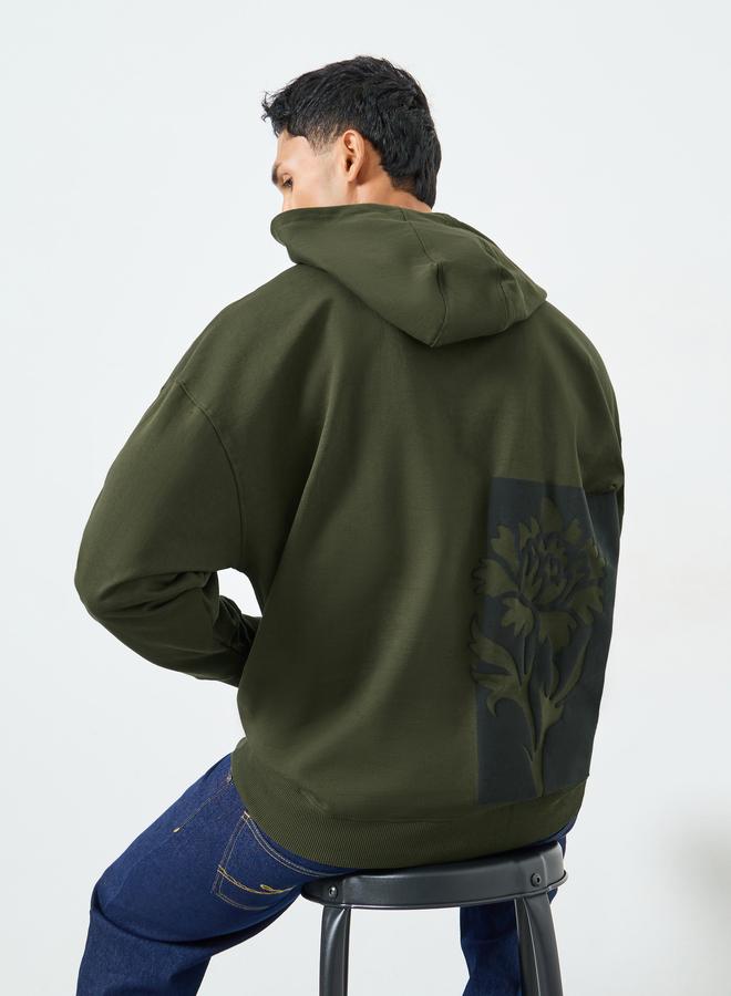 ستايلي هودي فليس بطبعة زهور - Image 1